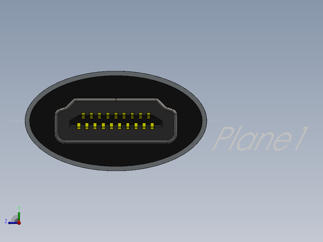 HDMI 电缆连接器-SW右视图