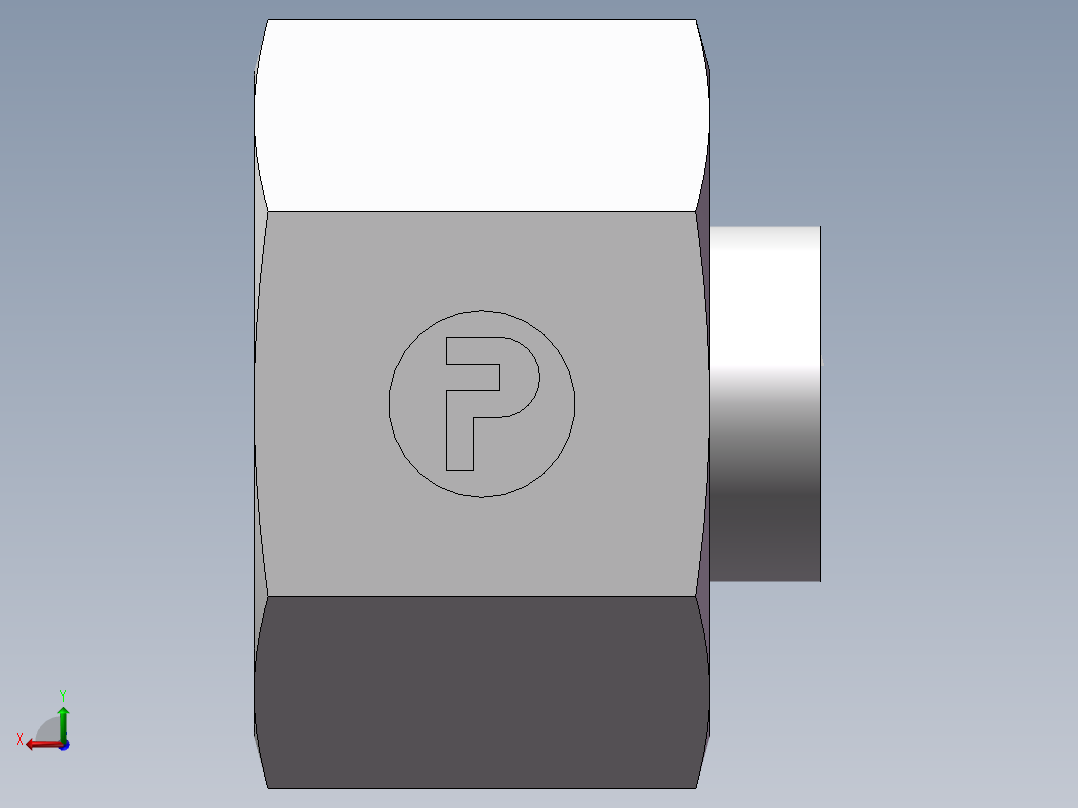 锥孔螺堵、9D-24后视图