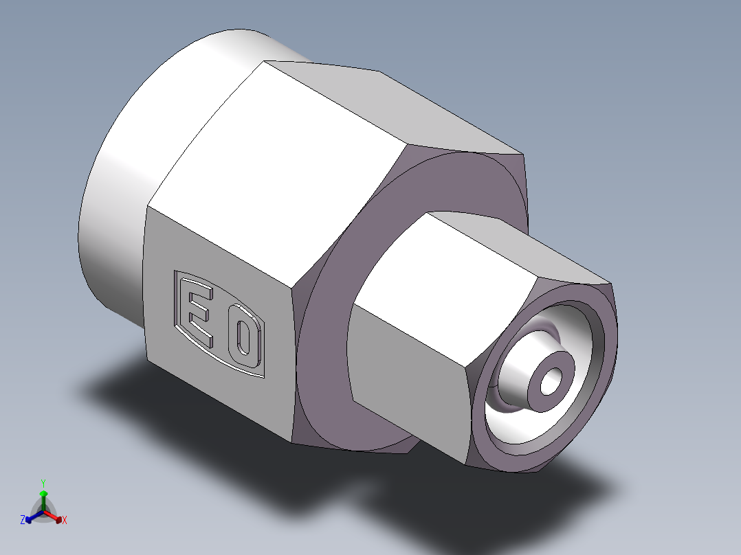 压力表接头-带螺母、7BD-08-14GDK+S主视图