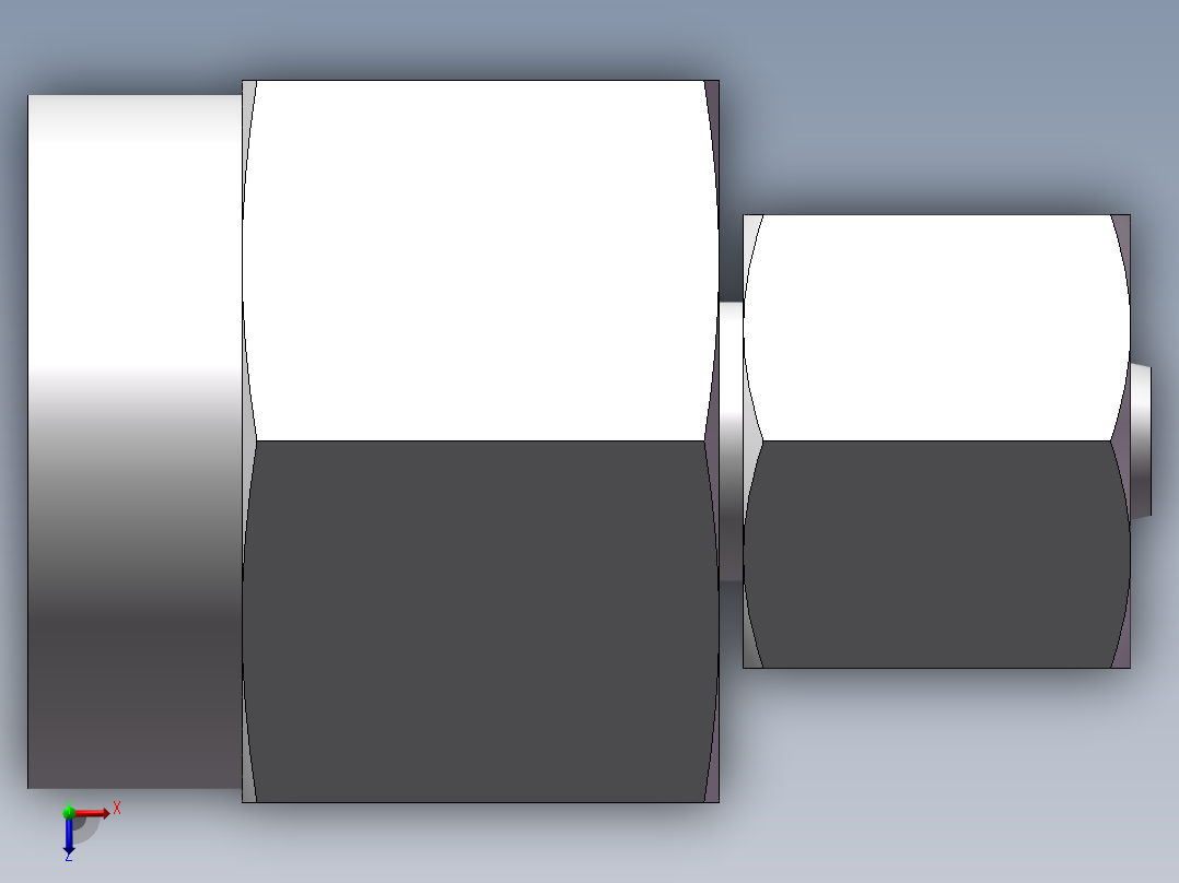 压力表接头-带螺母、7BD-08-14GDK+S俯视图