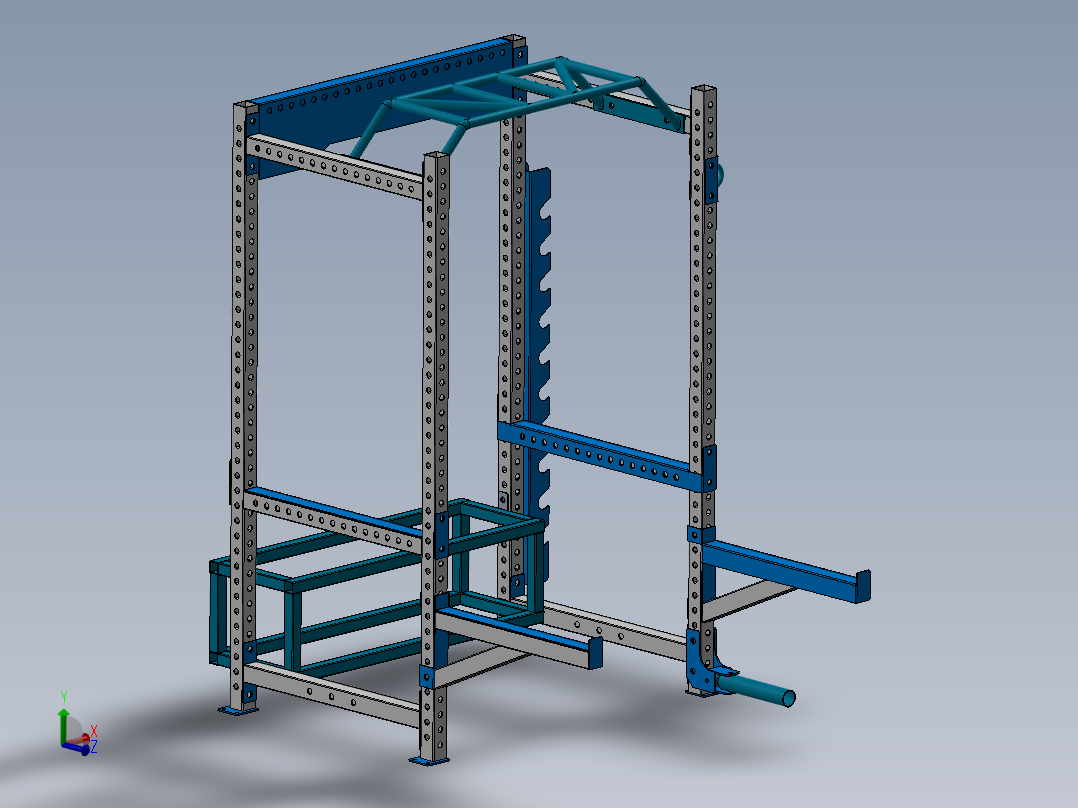 A3003759-动力架健身器材主视图