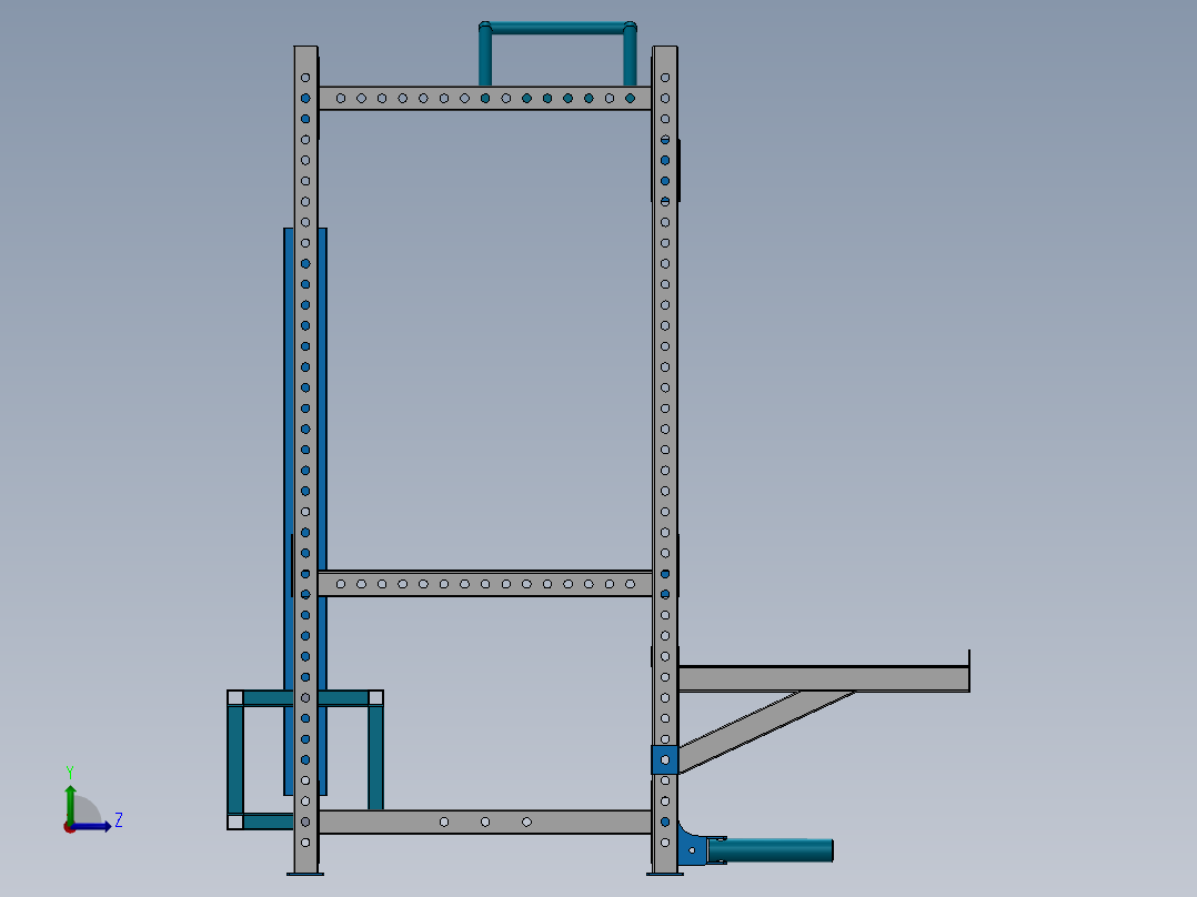 A3003759-动力架健身器材左视图