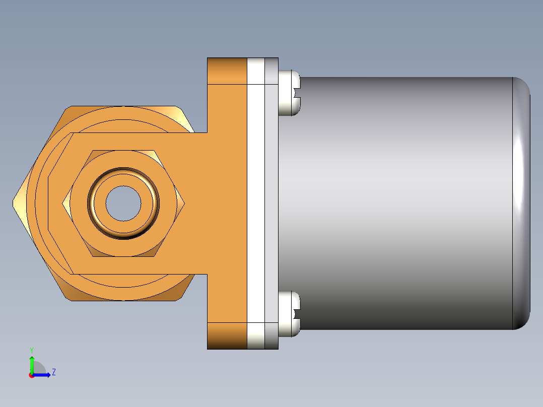 送丝机电磁阀左视图