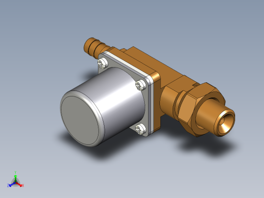 送丝机电磁阀正等轴测缩略图