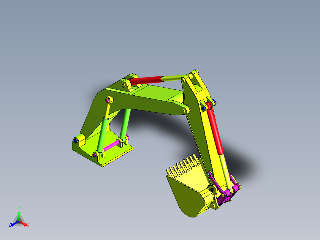 练习题 3D19-TK06和挖机正等轴测图