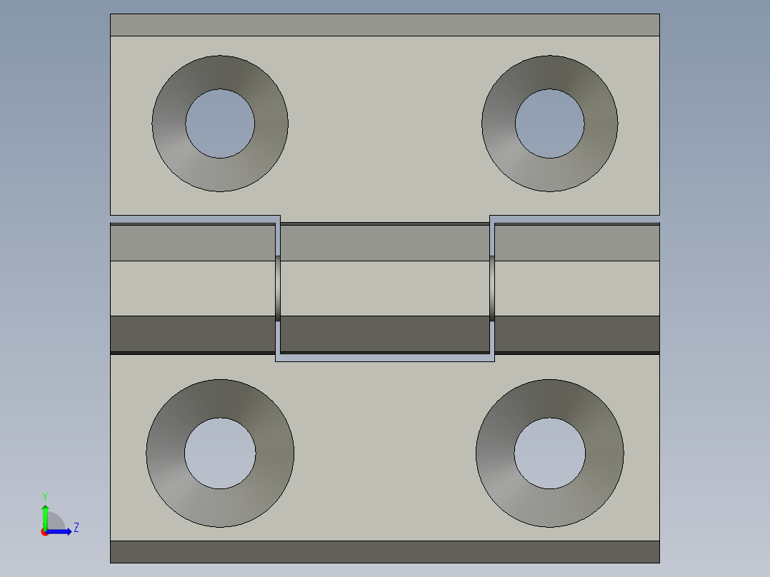 SZJ12300M格蓝特不锈钢表面处理镜光M6孔孔距30X30合页长宽高50X50X105左视图
