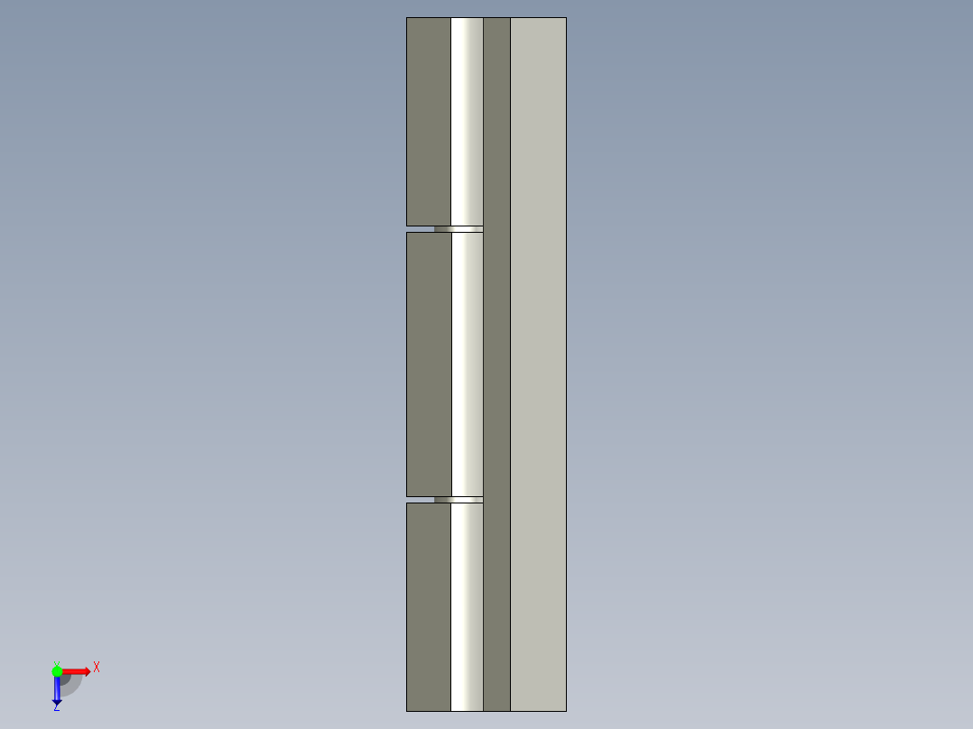 SZJ12300M格蓝特不锈钢表面处理镜光M6孔孔距30X30合页长宽高50X50X105俯视图