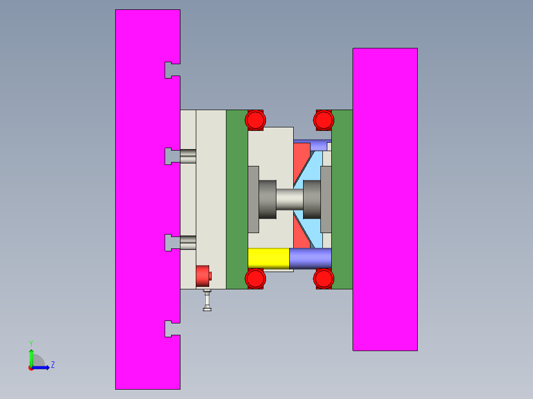 冲压四合一冲压模具左视图