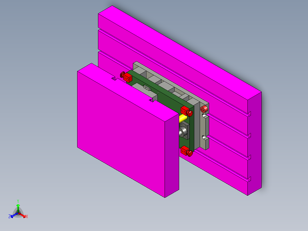 冲压四合一冲压模具正等轴测图