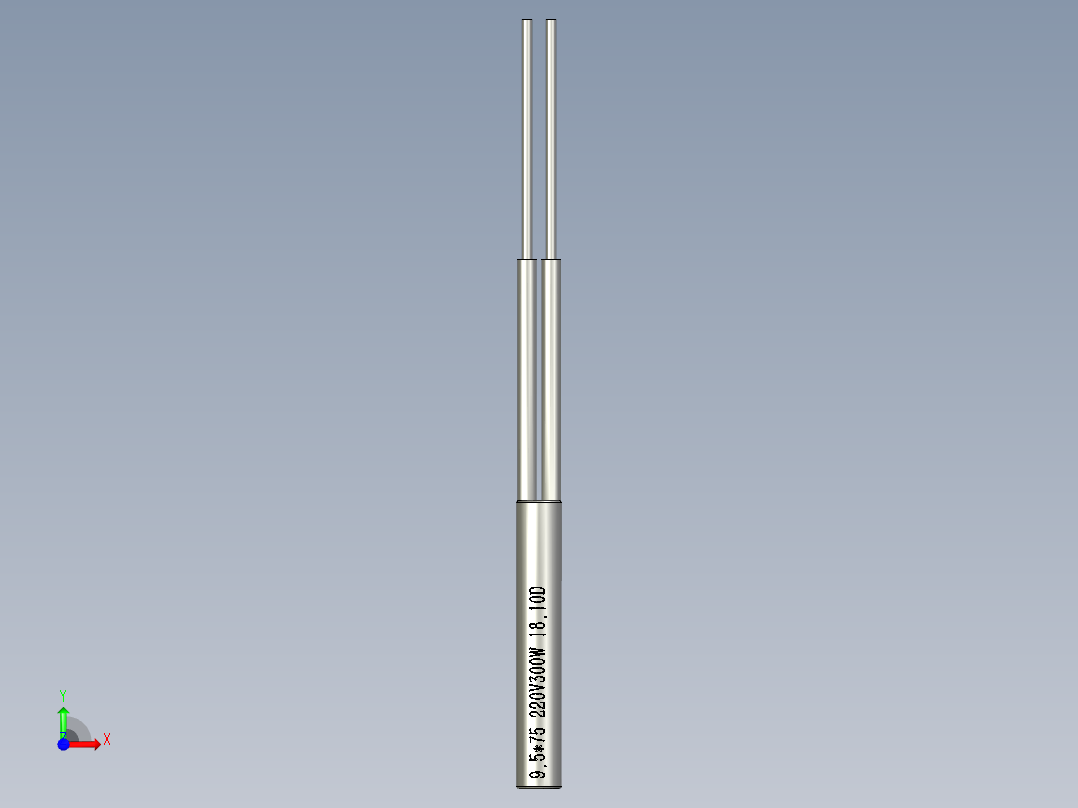 发热管95X60220V150W前视图