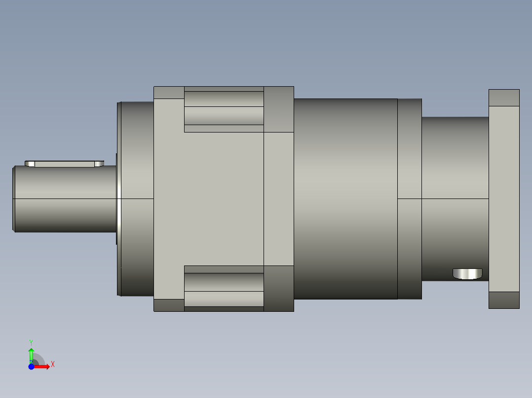 行星减速器PLX180-L3-35-1143-200-M12stp前视图