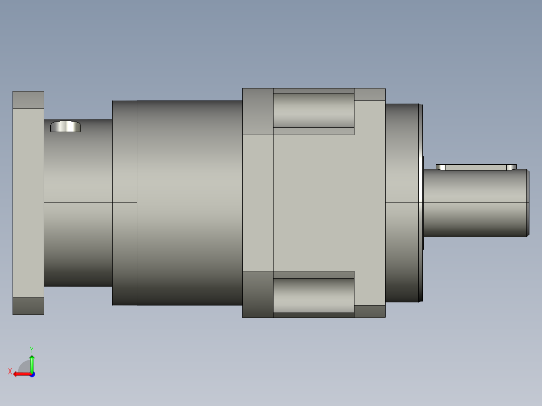 行星减速器PLX180-L3-35-1143-200-M12stp后视图