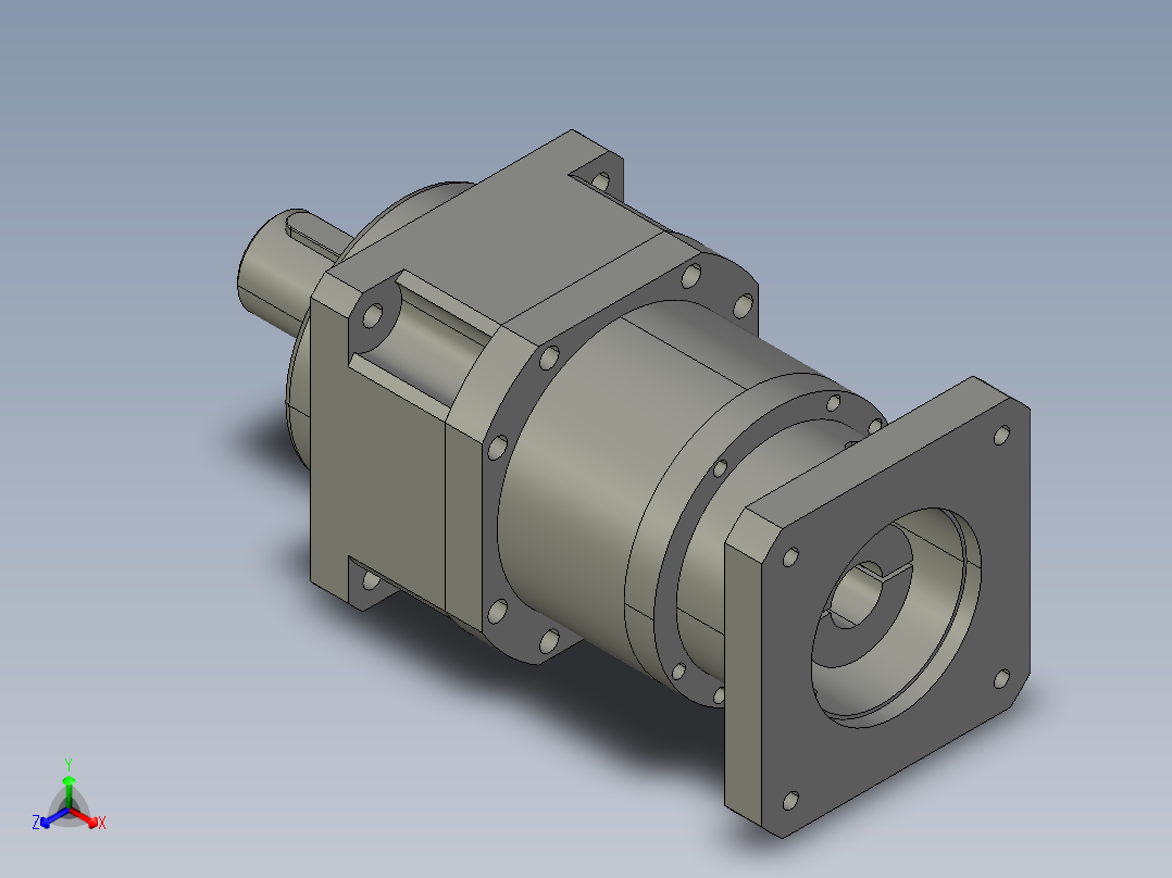 行星减速器PLX180-L3-35-1143-200-M12stp正等轴测图