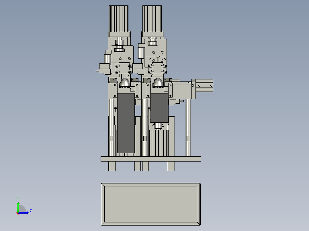 轴类件自动化打孔设备左视图