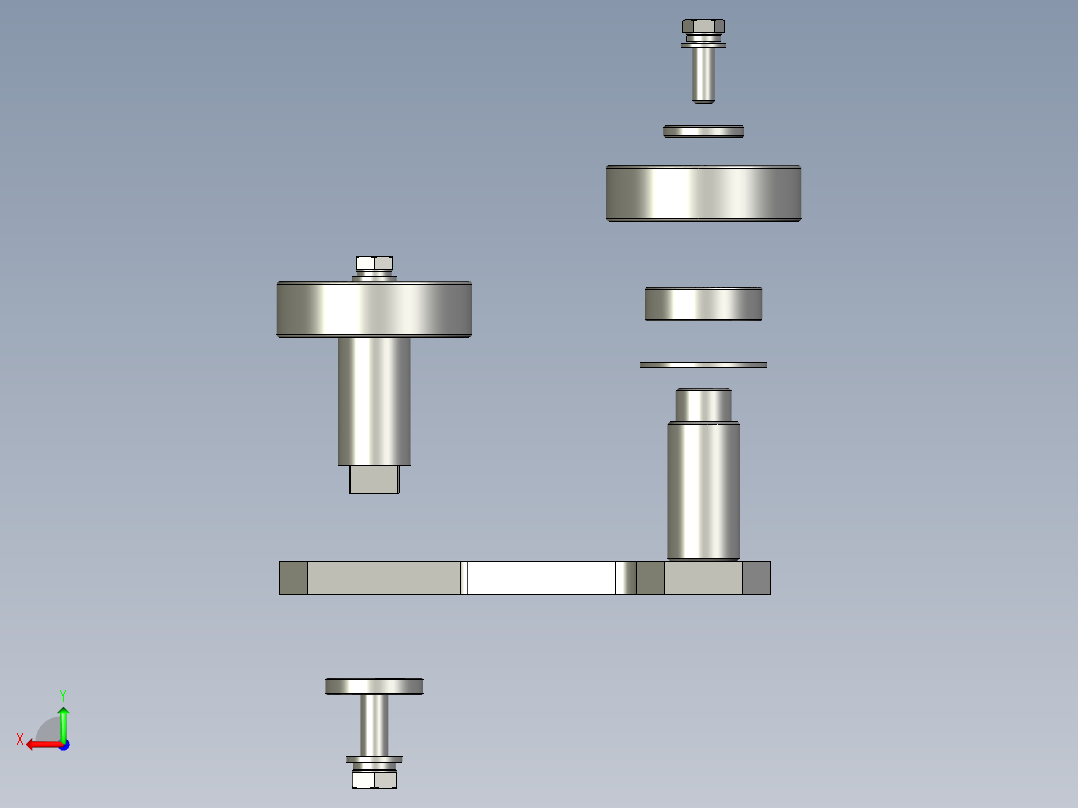 THK-A2500天轨从导轮组件后视图