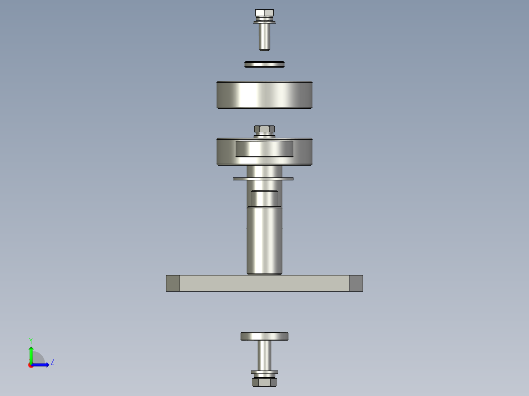 THK-A2500天轨从导轮组件左视图