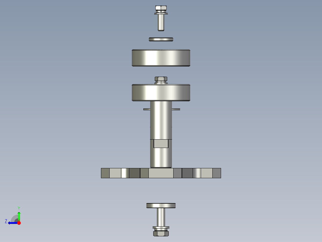 THK-A2500天轨从导轮组件右视图