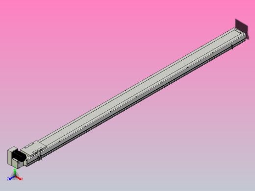 SCM14-2250-LU滚珠花健、支撑座、滚珠丝杠、交叉导轨、直线模组正等轴测缩略图