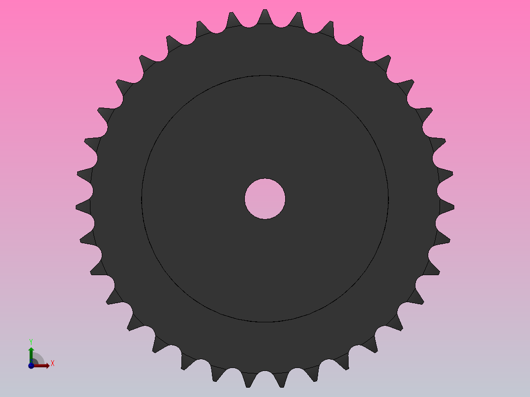 直孔链轮10B型_35-10B-2后视图