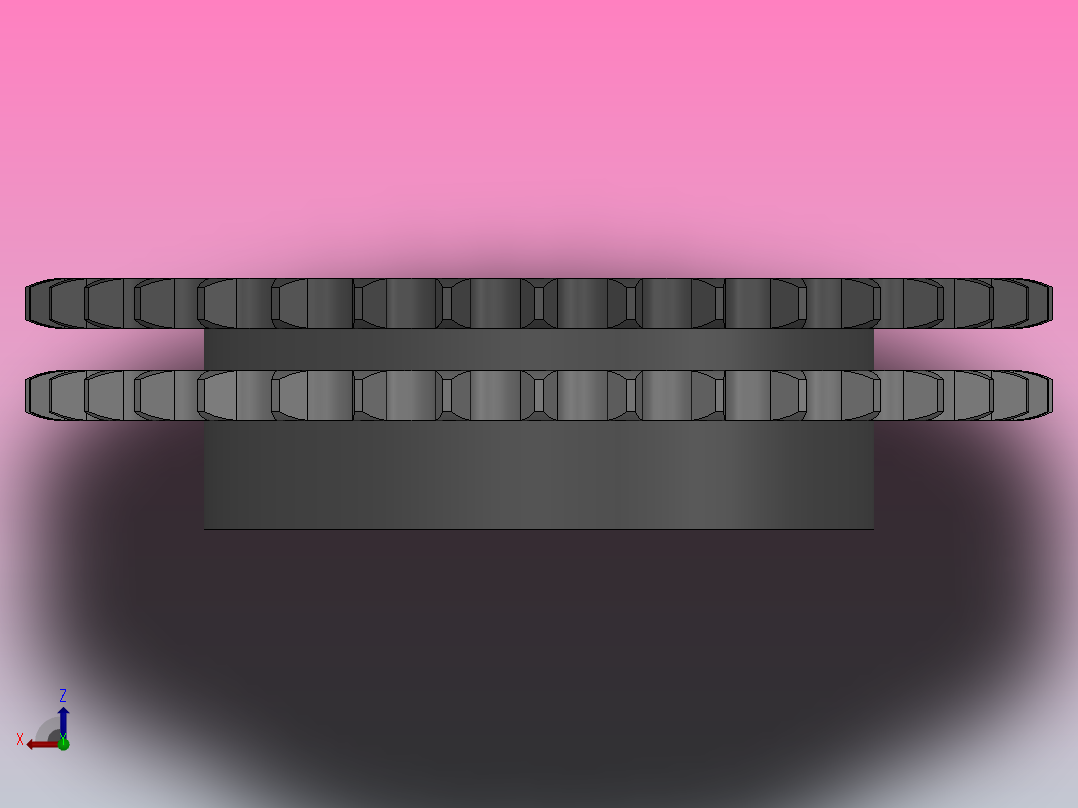 直孔链轮10B型_35-10B-2俯视图