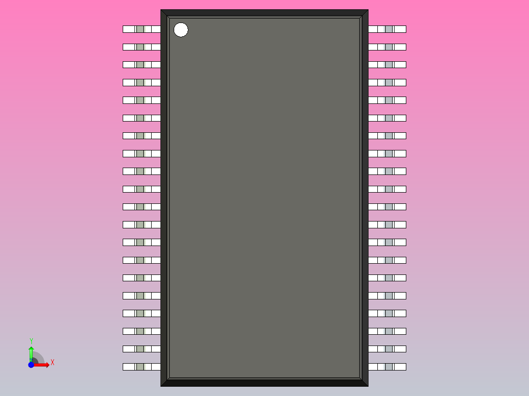 SOP 封装（小外形封装）SOP65P1030X250-40N前视图