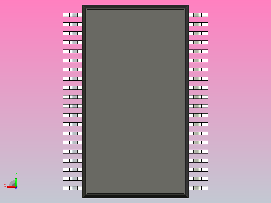 SOP 封装（小外形封装）SOP65P1030X250-40N后视图
