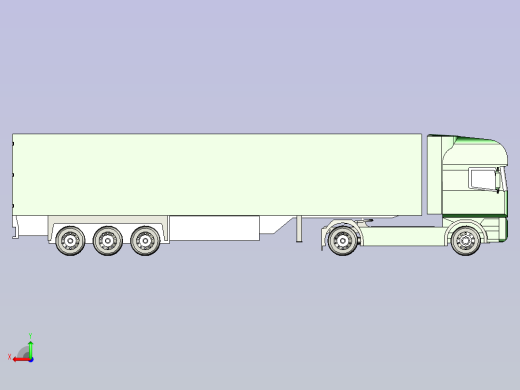 大型货运车3D模型后视缩略图