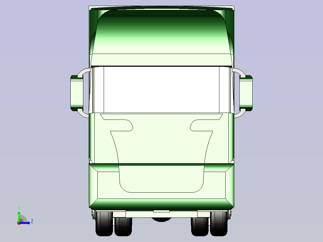 大型货运车3D模型左视图
