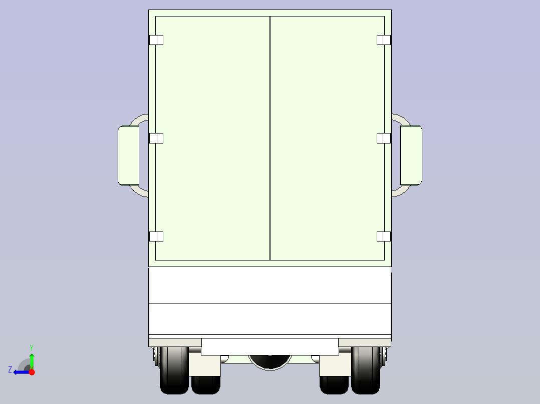 大型货运车3D模型右视图