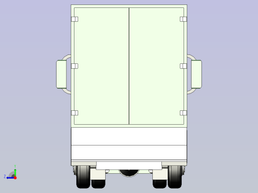 大型货运车3D模型右视缩略图