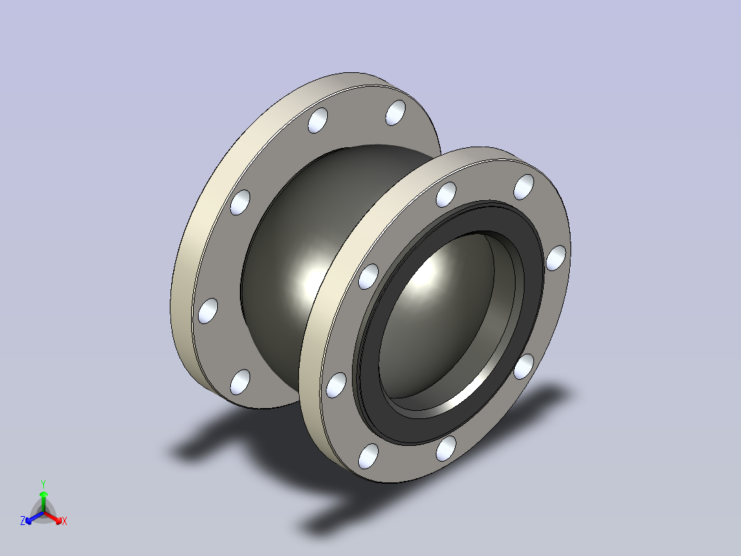 可曲挠体橡胶接头主视图