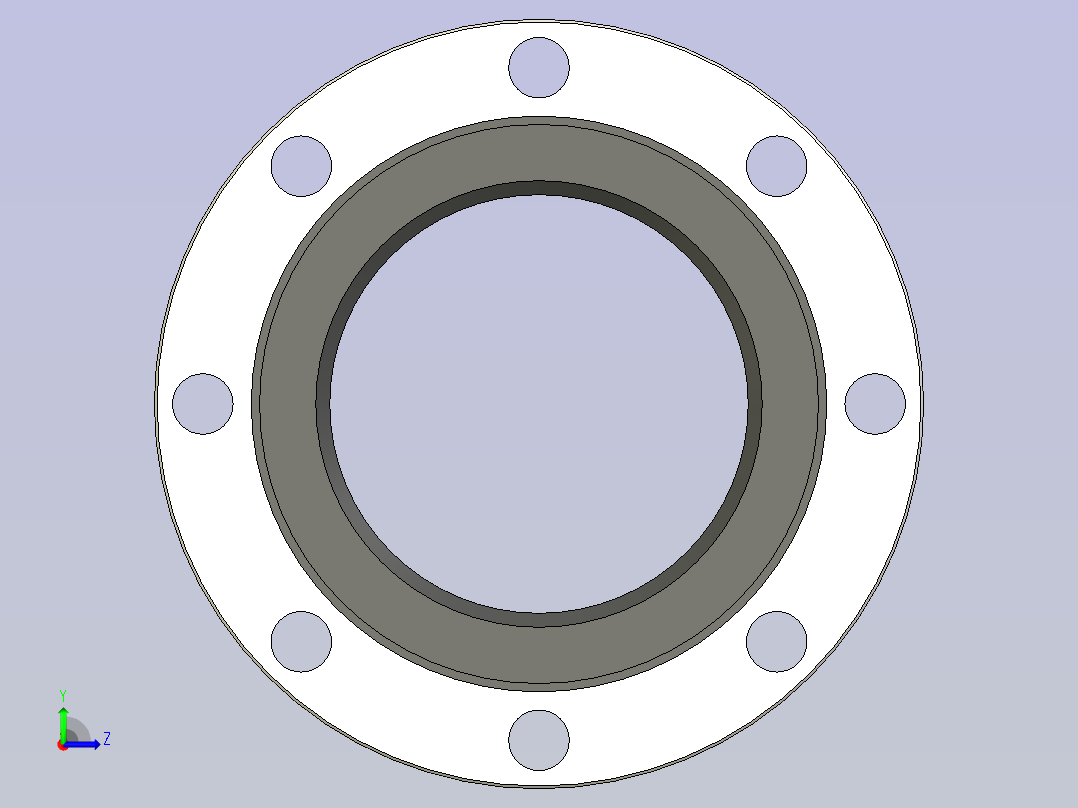 可曲挠体橡胶接头左视图