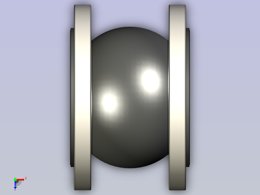 可曲挠体橡胶接头俯视图