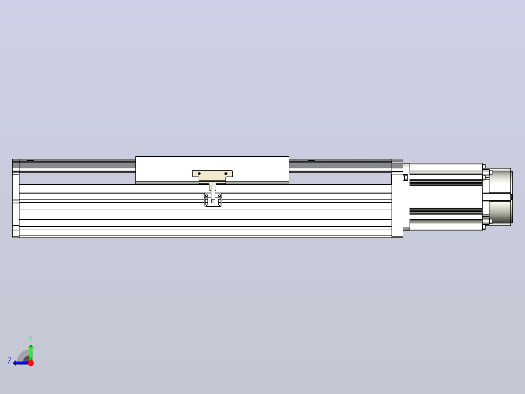 日规模组半封闭丝杆TPA-HNR-220D-3210C-L100-M-Y-P1K-N3右视图