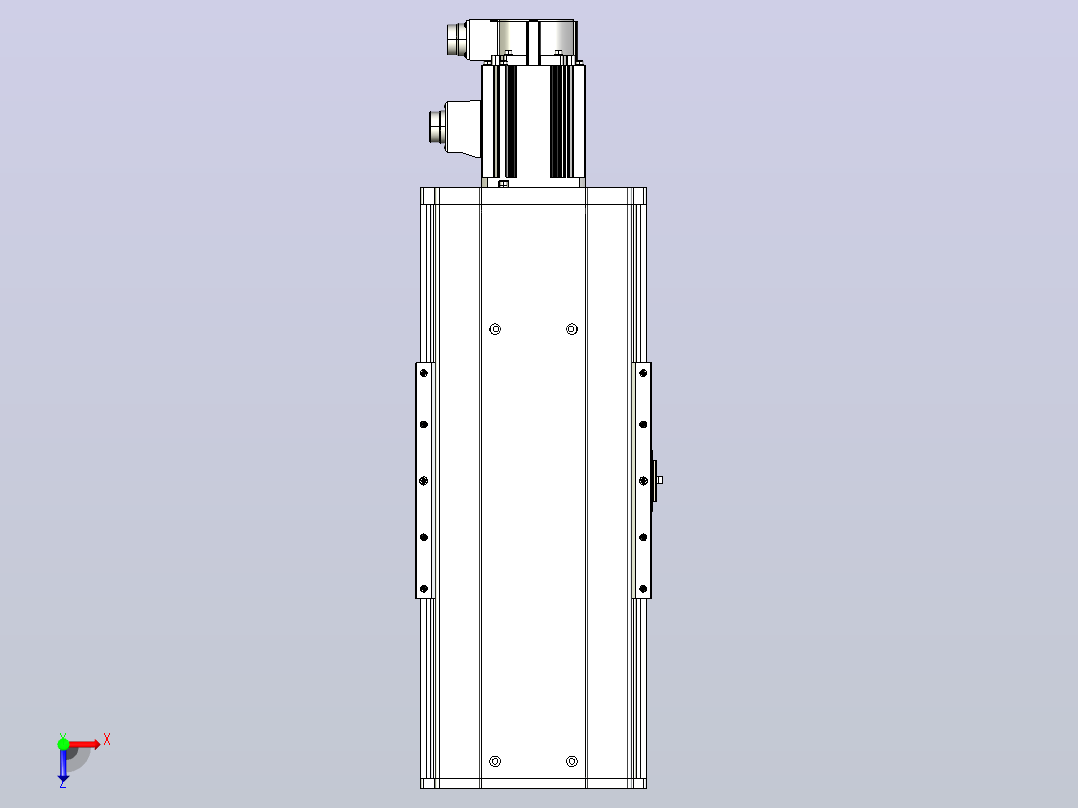 日规模组半封闭丝杆TPA-HNR-220D-3210C-L100-M-Y-P1K-N3俯视图