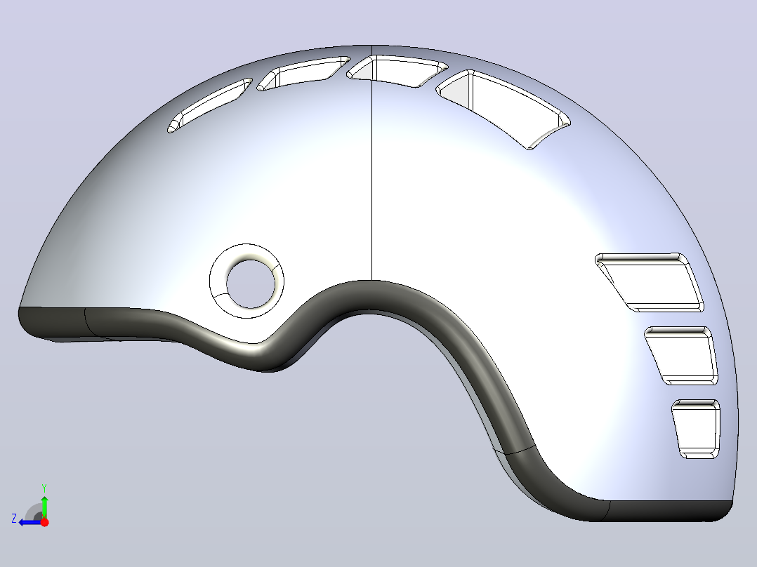 头盔右视图