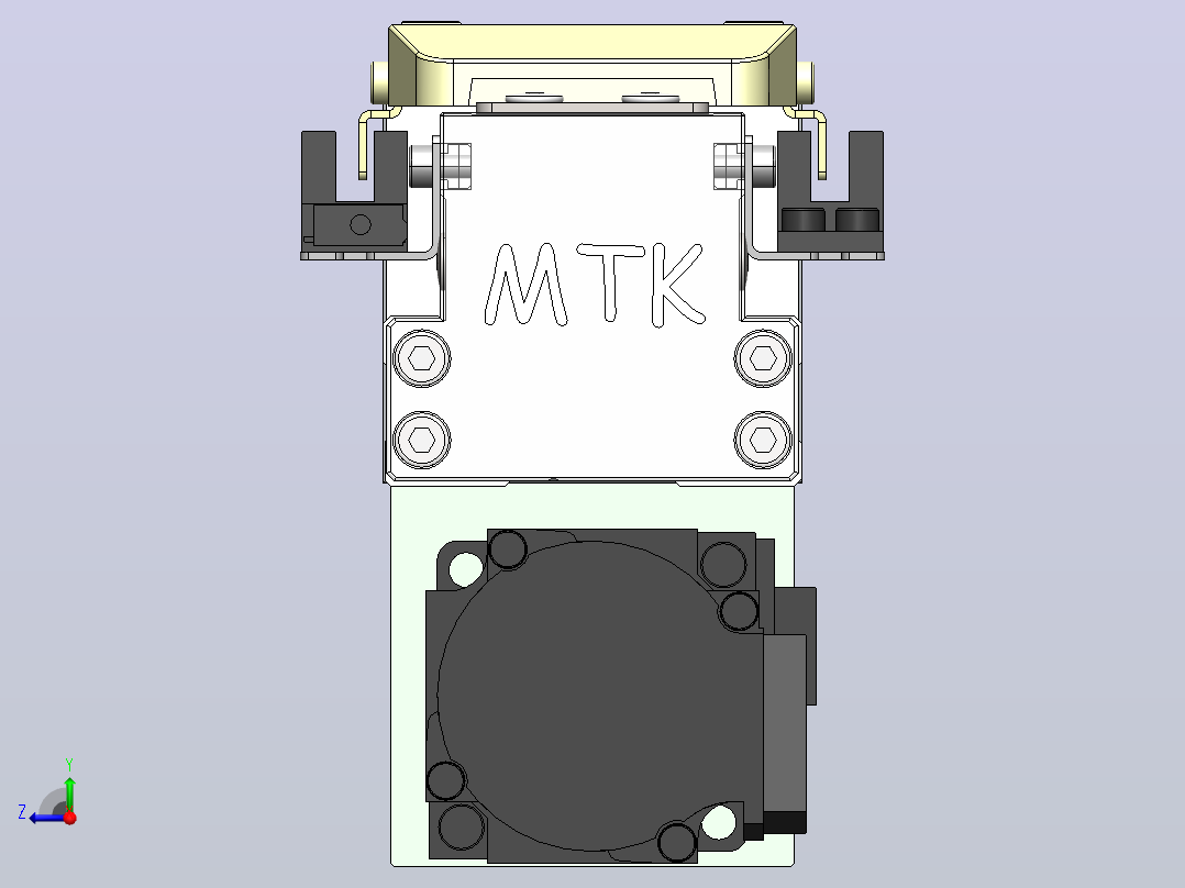 内嵌式左右旋螺杆 GTH5S-100W伺服[GTH5S-L2-200-BM-M100W-C2-N]丝杆滑台模组三菱马达右视图