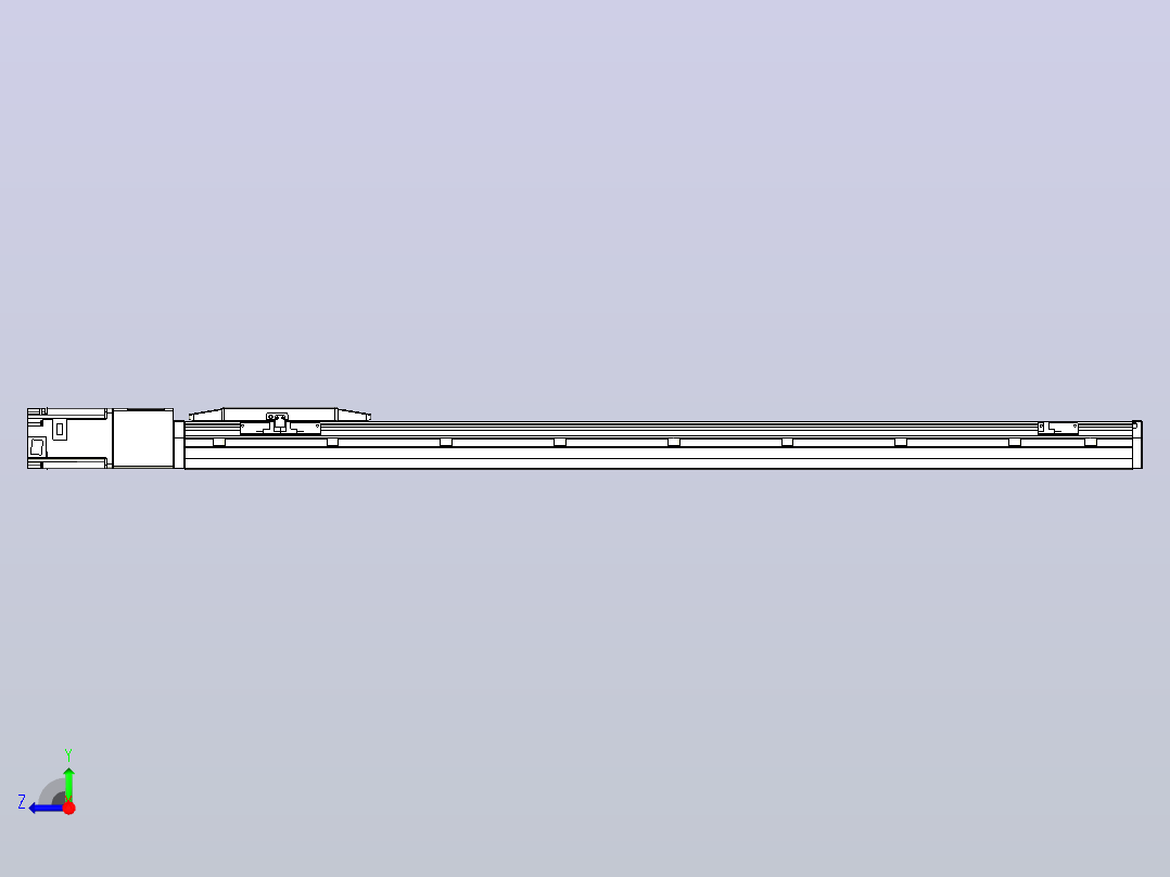 滚珠丝杠直线轴内置导轨TPA-GCR-150-2010C-L1000-M-M75-N3右视图