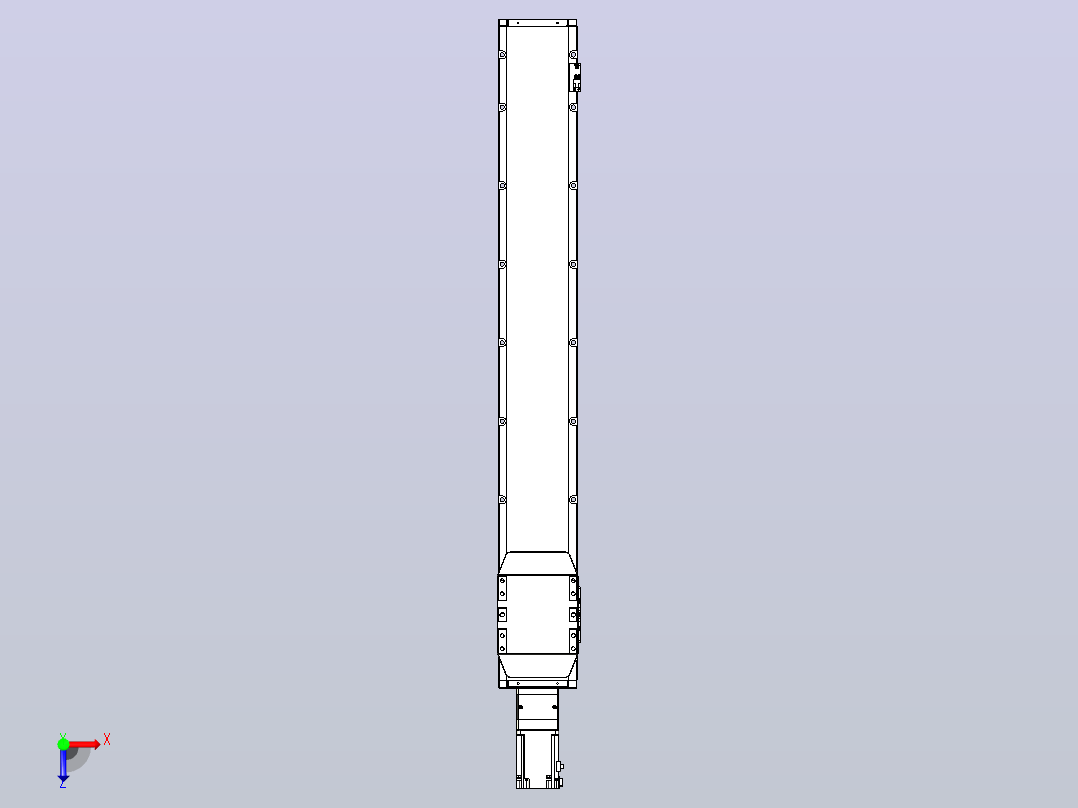 滚珠丝杠直线轴内置导轨TPA-GCR-150-2010C-L1000-M-M75-N3俯视图