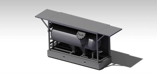 丙烷蓄能器 3D 模型缩略图