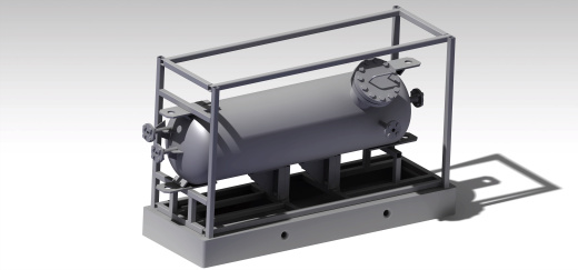 丙烷蓄能器 3D 模型缩略图