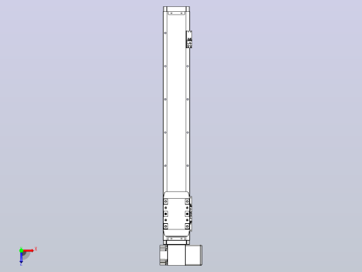 机器人皮带驱动直线轴TPA-GCB-80-P60-L500-RP-M20-N3俯视缩略图