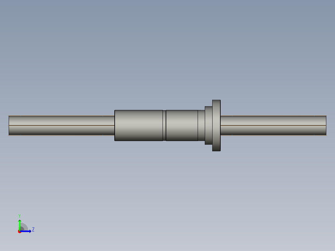CMFZD8025-5滚珠丝杆3D模型左视图