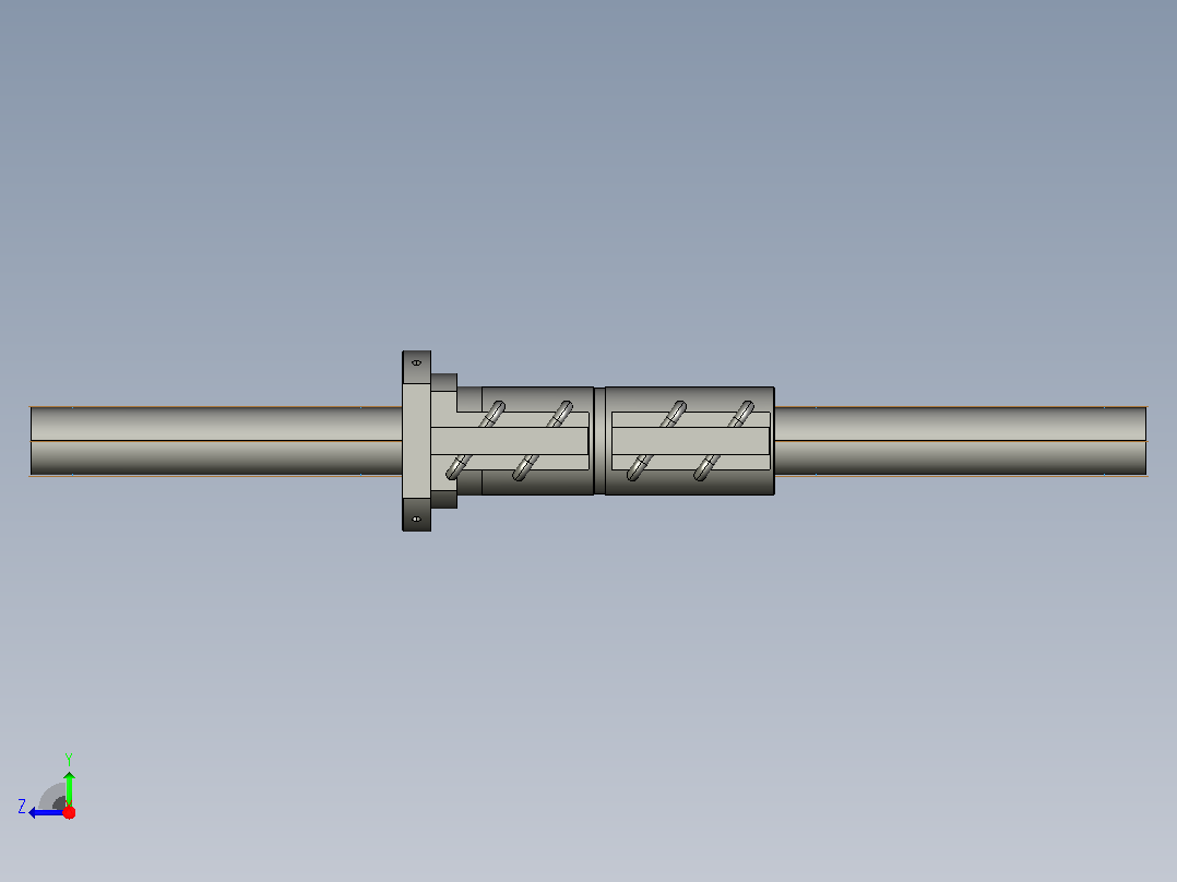 CMFZD8025-5滚珠丝杆3D模型右视图