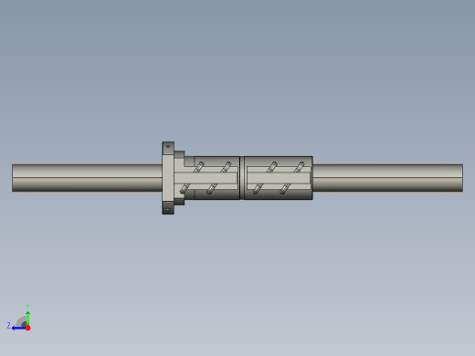CMFZD8025-5滚珠丝杆3D模型右视缩略图