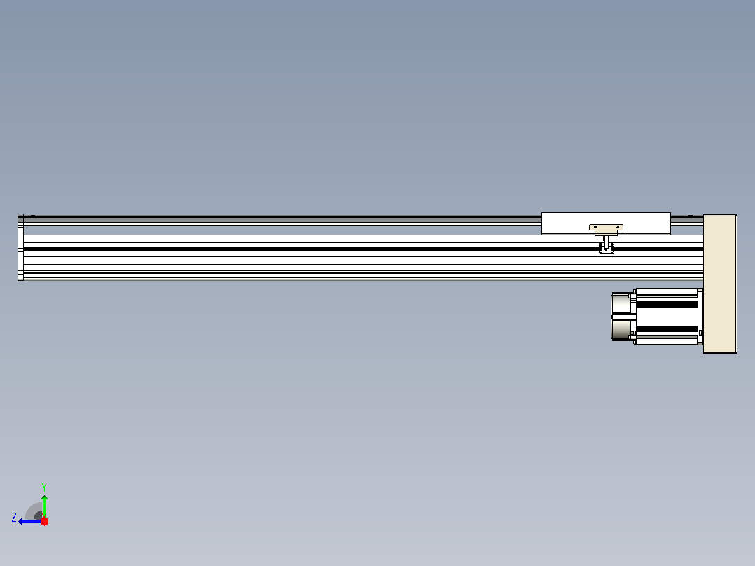 日规模组半封闭丝杆TPA-HNR-220D-3210C-L850-MP-Y-P1K-N3右视图