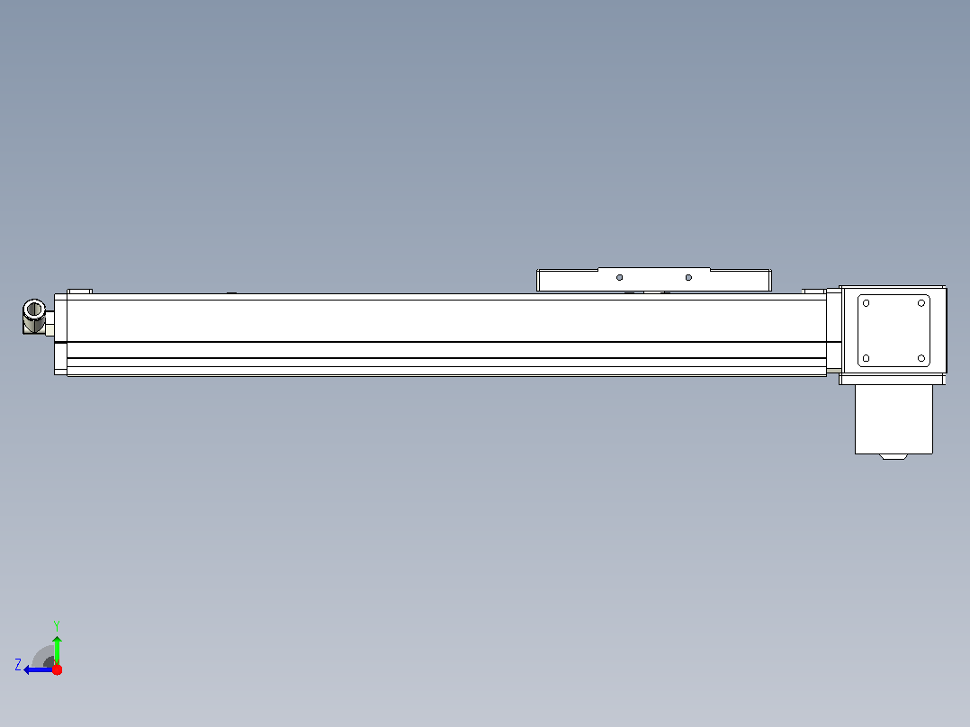 MCB10无尘皮带滑台[MCB10-L32-300-LD-100W-C3]右视图