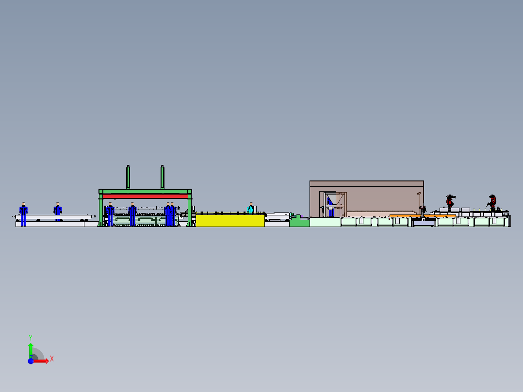 混凝土轨枕生产线前视图