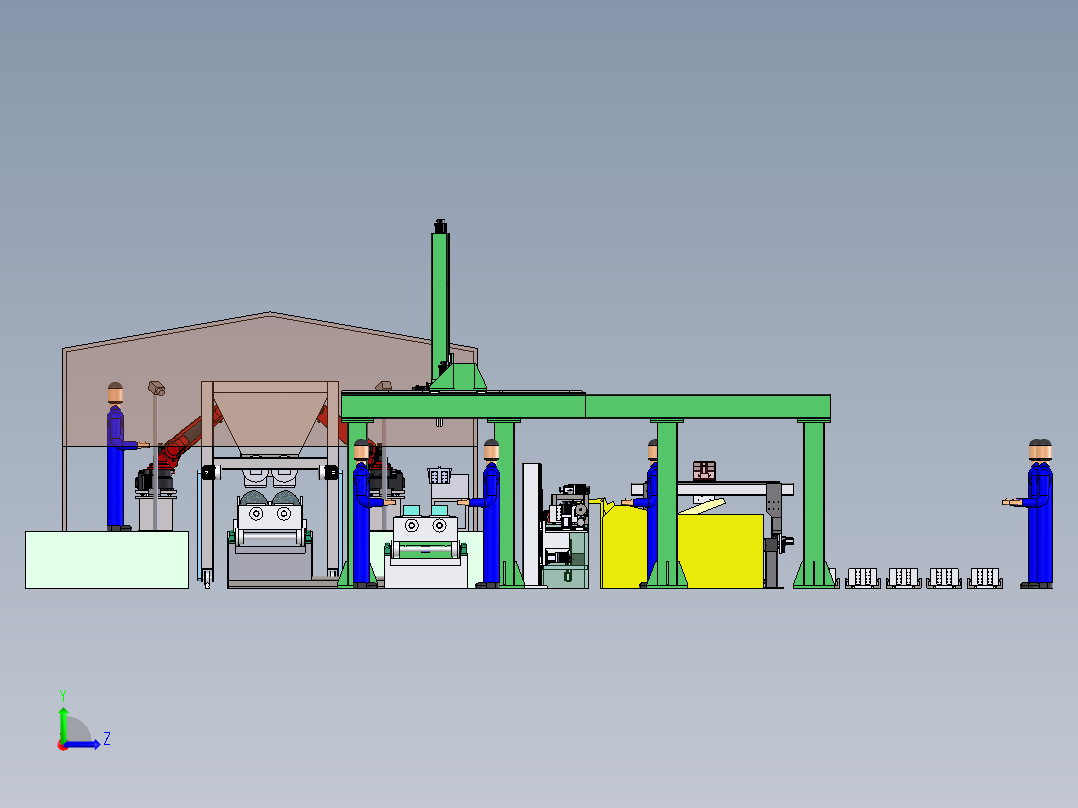 混凝土轨枕生产线左视图