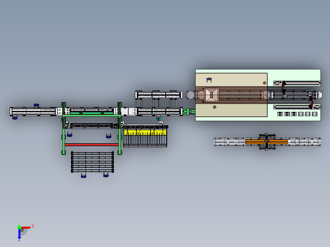 混凝土轨枕生产线俯视图